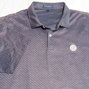 Peter Millar Crown Crafted Golf Polo Shirt Mens Large Navy Blue